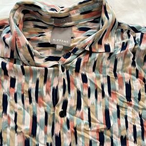 Multi Color Luxe Short Sleeve Button Down